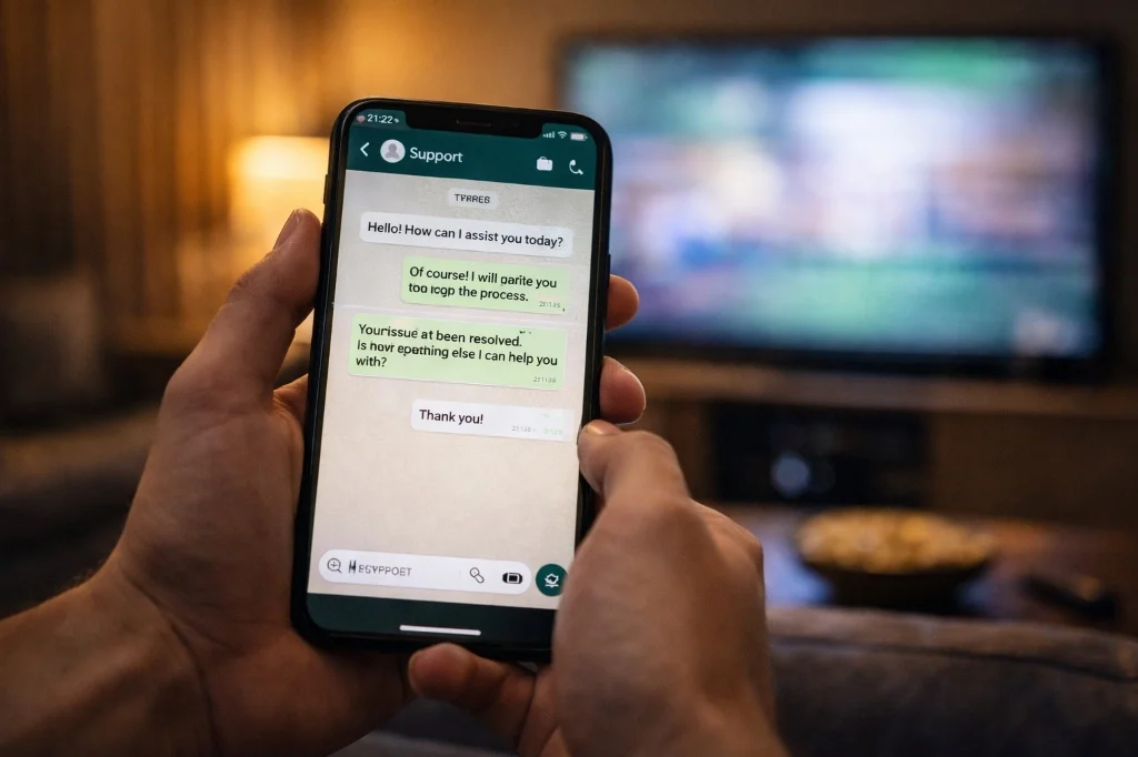 Support WhatsApp en direct