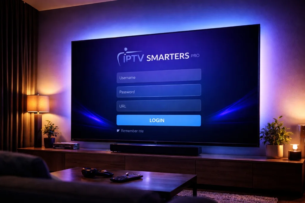 Interface de connexion IPTV Smarters Pro